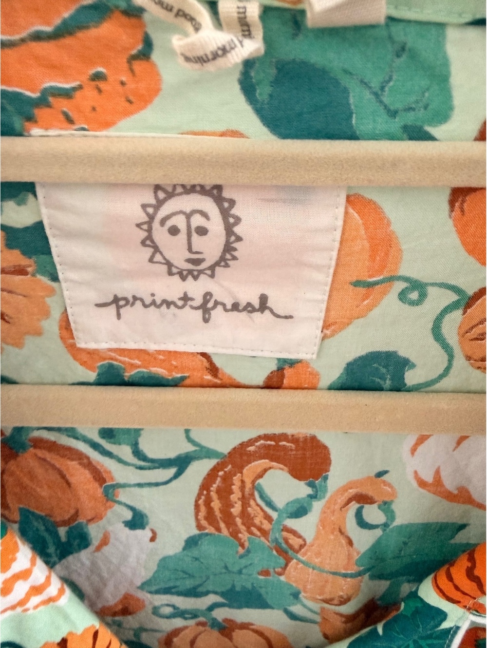 Printfresh Women's 2X Pumpkin Print Nightgown - Picture 3 of 5